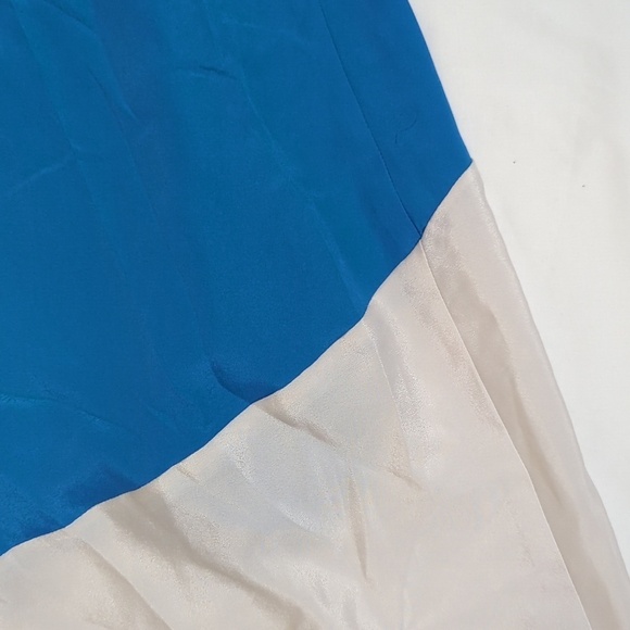 NWT LOFT Sleeveless Maxi Dress, Color Blue/Cream Size 2P - Picture 12 of 14